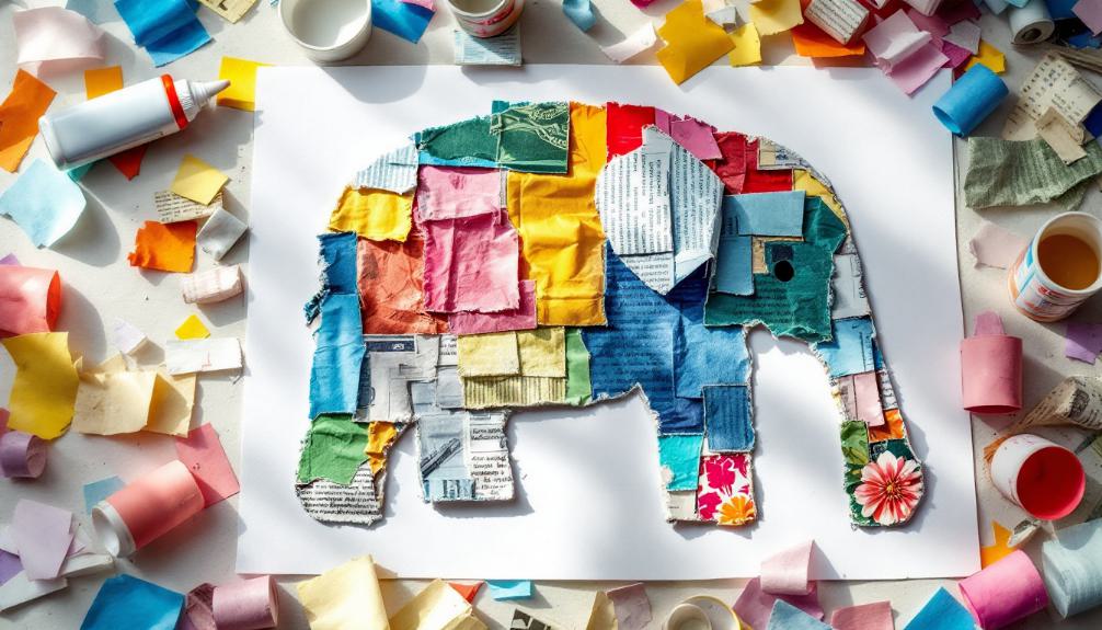 artistic newspaper cutouts design