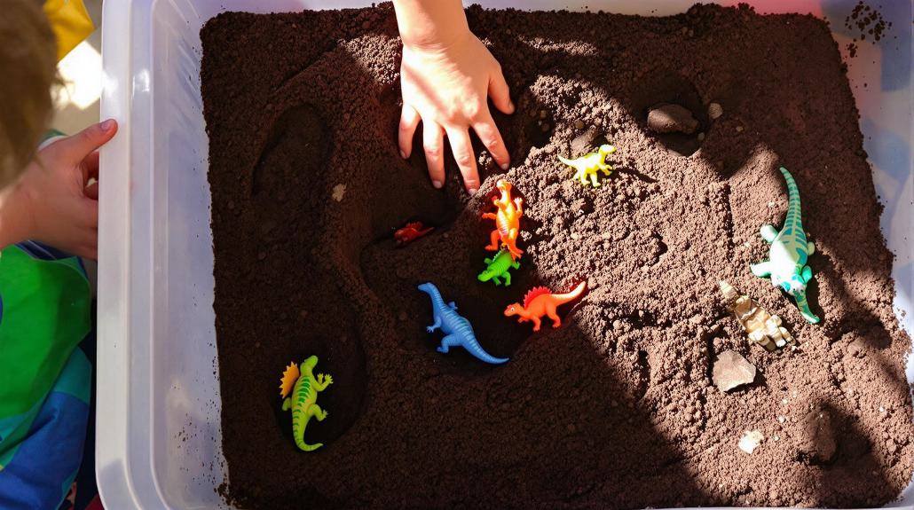 coffee ground sensory exploration