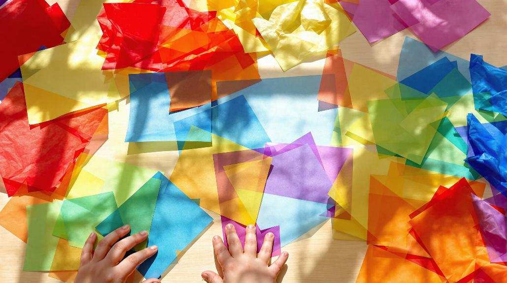 colorful tissue paper exploration
