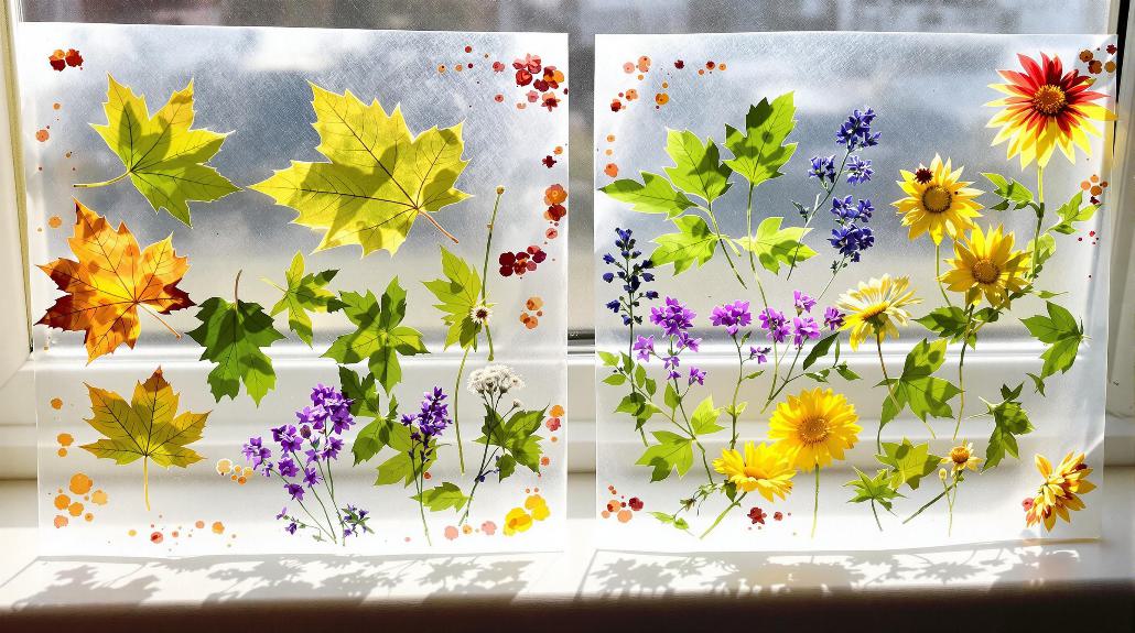 nature inspired contact paper art