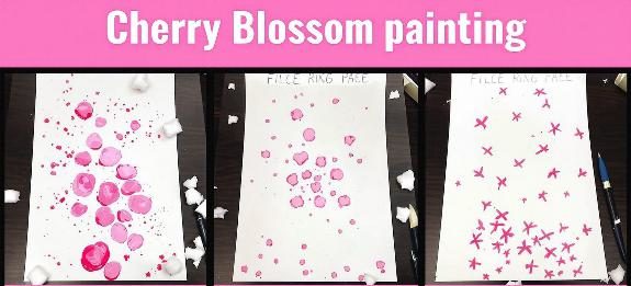 blossom art with fingers