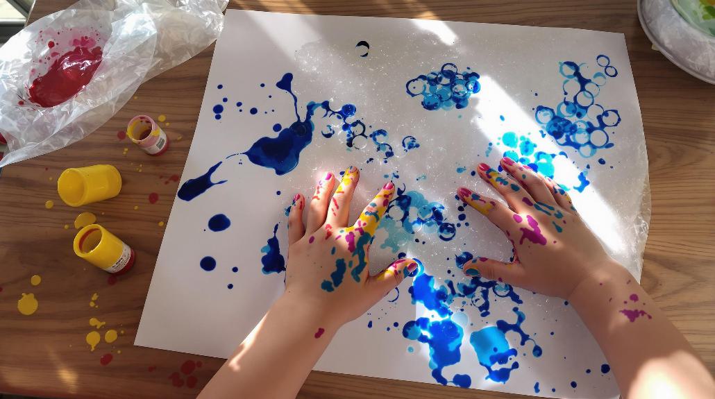 bubble wrap art technique