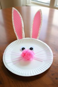 bunny faces on plates