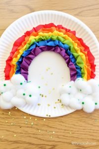 colorful paper plate art