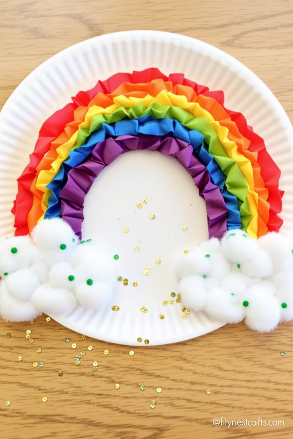 colorful paper plate art