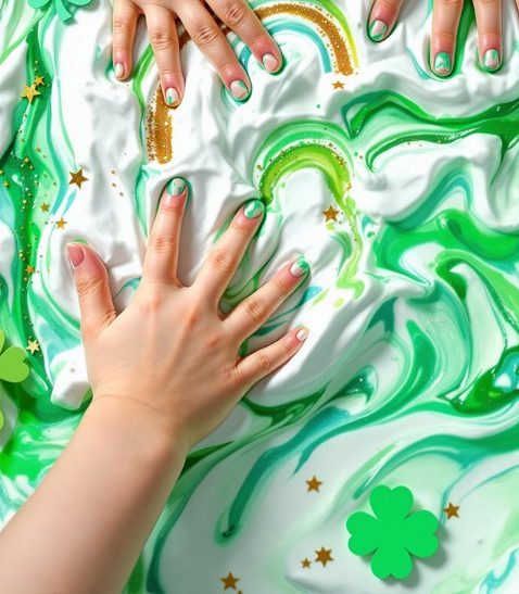 colorful shaving cream fun