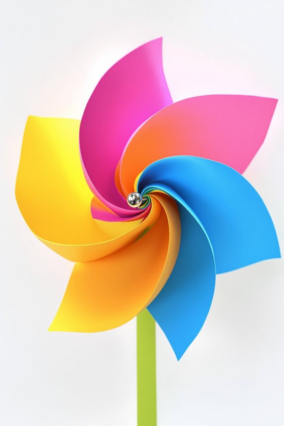 colorful spinning pinwheel fun