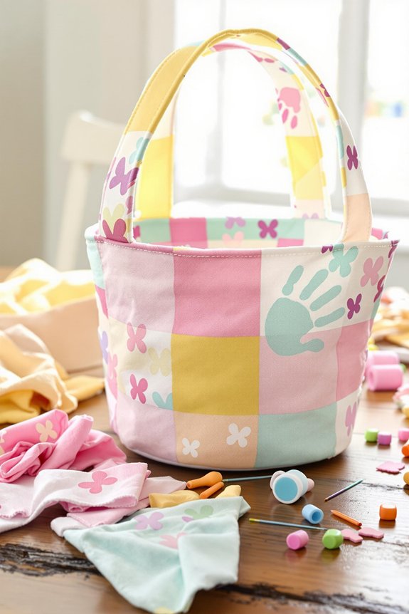 easter basket fabric transformation