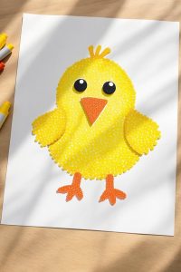 easter chick dot marker art
