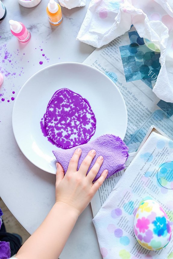 easter egg dyeing technique