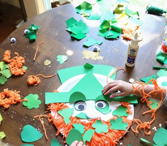 leprechaun mask crafting activity