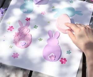 sponge painting spring activities