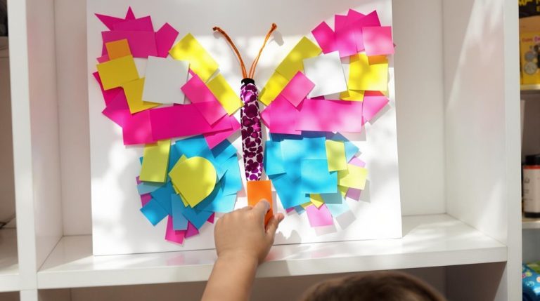 toddler crafts with sticky notes